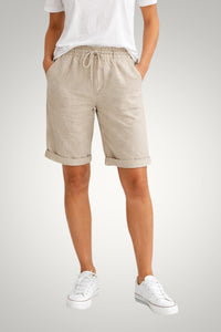 Cordelia | Women's Casual Drawstring Linen Pockets Shorts