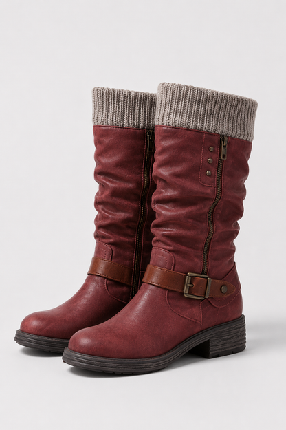 Women’s Knit Detail Knee High Boots