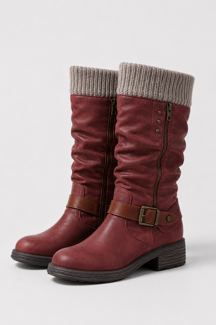 Women’s Knit Detail Knee High Boots