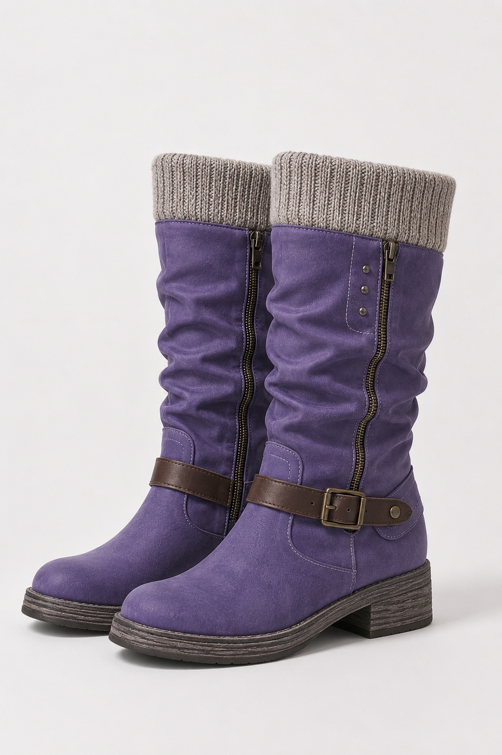 Women’s Knit Detail Knee High Boots