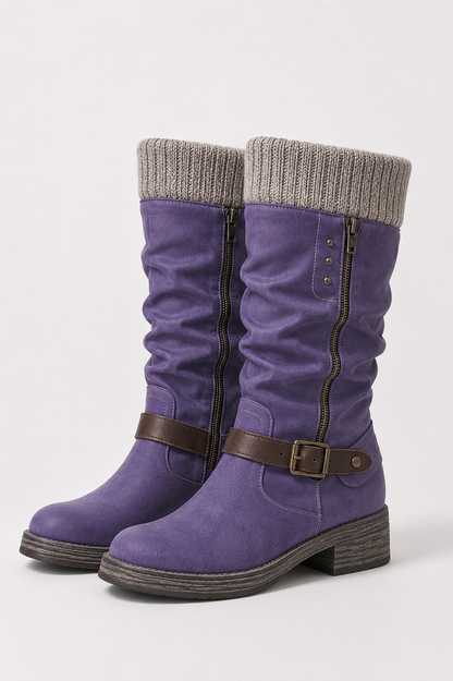Women’s Knit Detail Knee High Boots