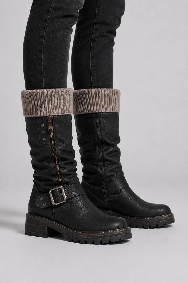 Women’s Knit Detail Knee High Boots