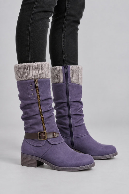 Women’s Knit Detail Knee High Boots