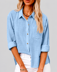 Cecily | Women's Classic Linen Summer Blouse