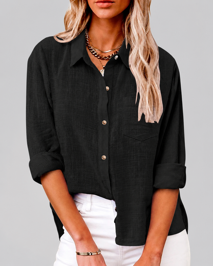 Cecily | Women's Classic Linen Summer Blouse