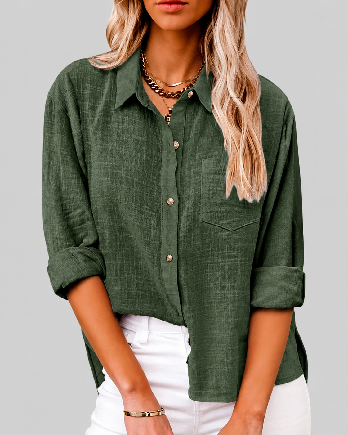 Cecily | Women's Classic Linen Summer Blouse