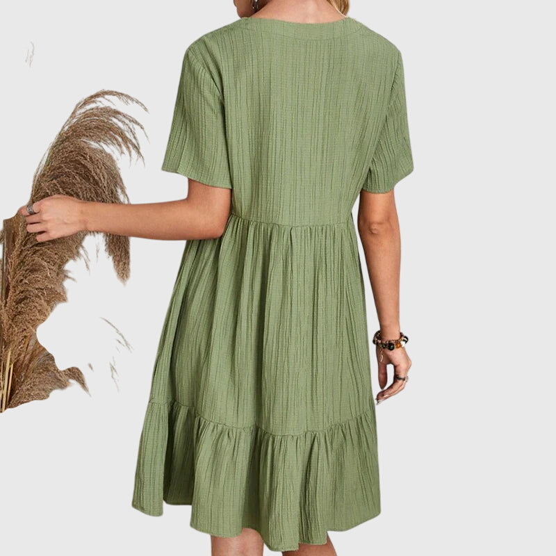 Alice | Women's Casual Summer Boho Dress with Tiered Ruffle Hem
