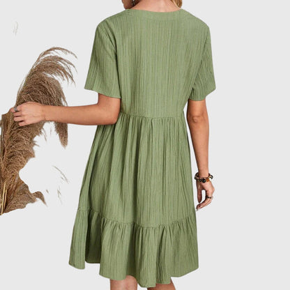 Alice | Women's Casual Summer Boho Dress with Tiered Ruffle Hem
