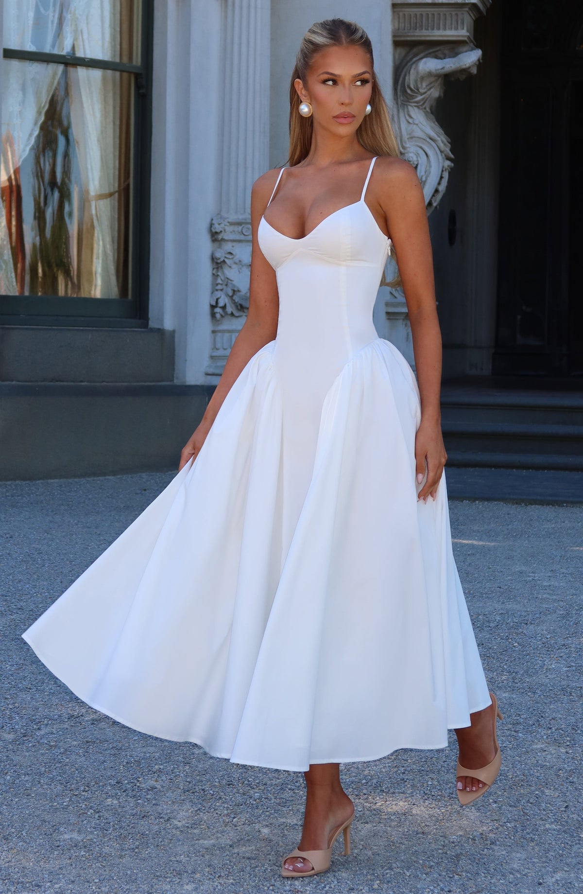 Amelie | Women's Sophisticated A-line Summer Midi Dress