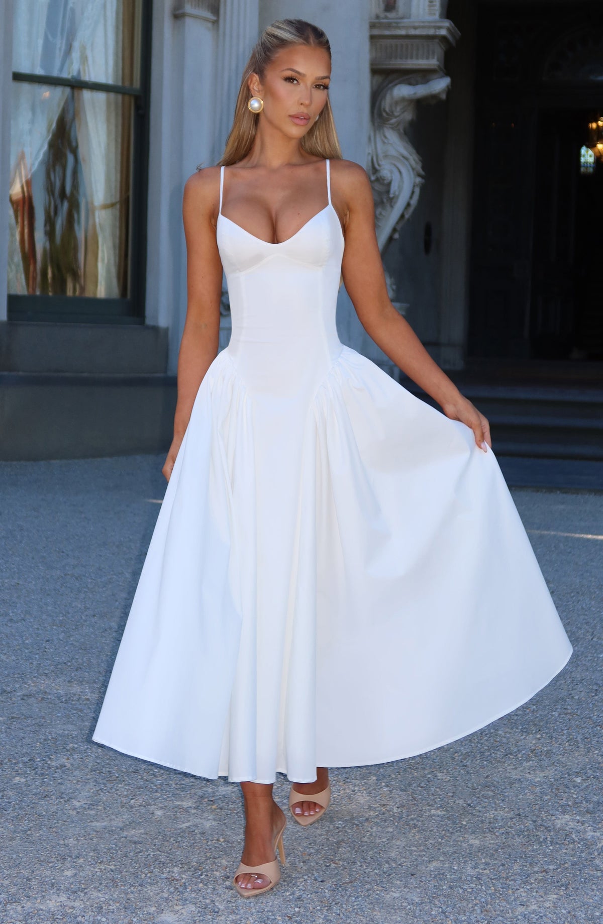 Amelie | Women's Sophisticated A-line Summer Midi Dress