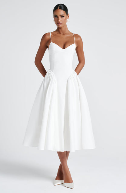 Amelie | Women's Sophisticated A-line Summer Midi Dress