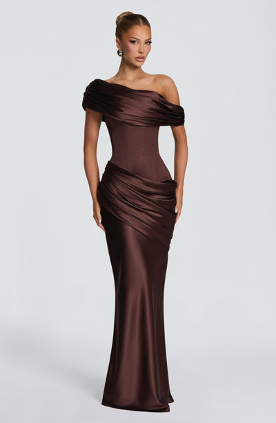 Camilla | Women's Elegant Satin Corset Evening Dress
