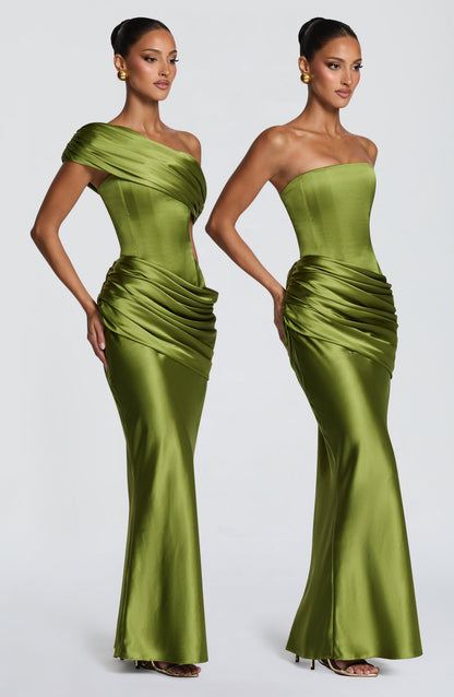 Camilla | Women's Elegant Satin Corset Evening Dress