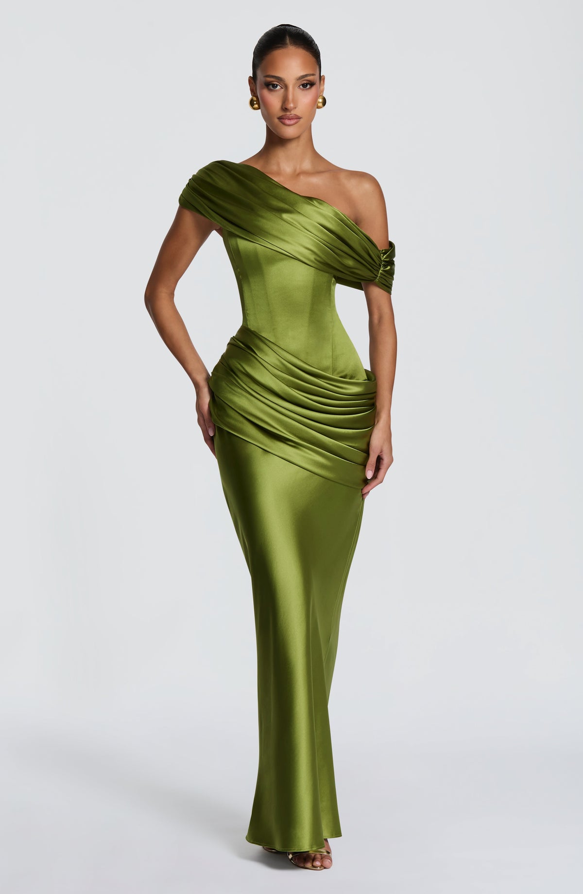 Camilla | Women's Elegant Satin Corset Evening Dress