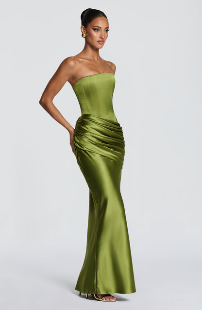 Camilla | Women's Elegant Satin Corset Evening Dress