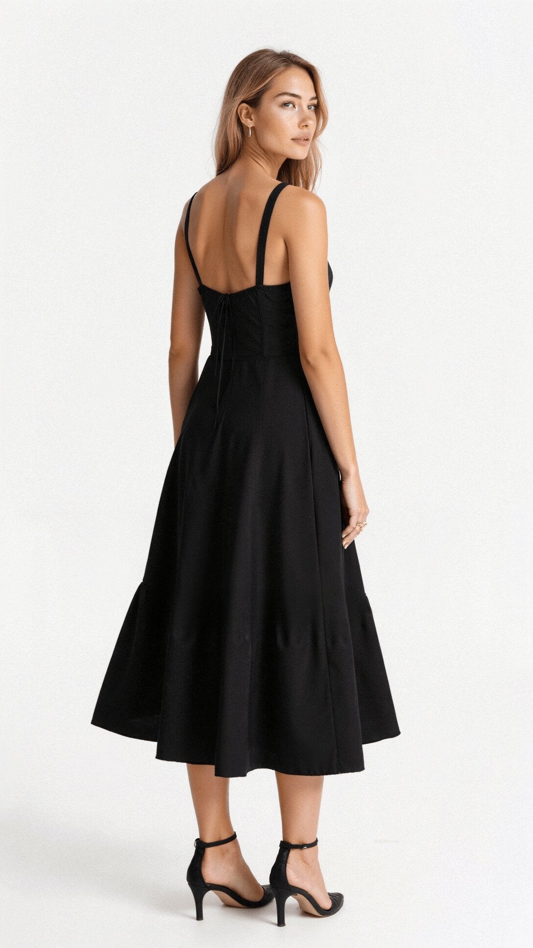 Caroline | Women's Corset Wedding Guest Midi Dress