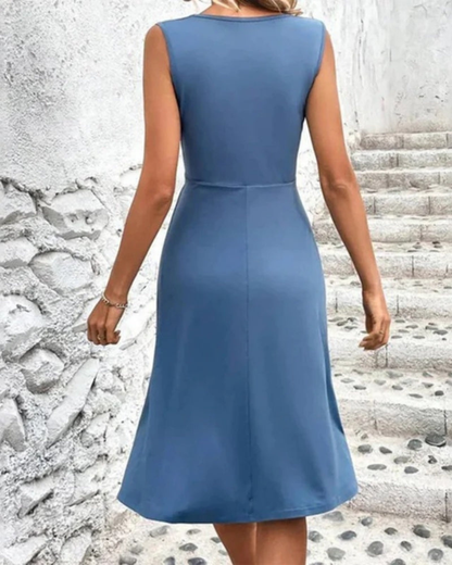 Charlotte | Women's Sleeveless V-Neck Floral Cocktail Summer Dress