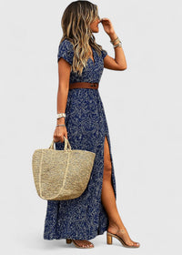 Ellie | Women's Printed Wedding Maxi Guest Dress