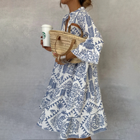 Elspeth | Women's Boho Long Sleeve Mini Dress