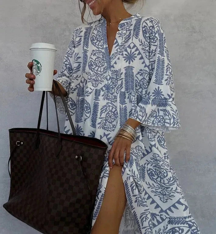 Elspeth | Women's Boho Long Sleeve Mini Dress
