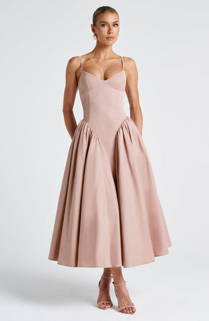 Amelie | Women's Sophisticated A-line Summer Midi Dress