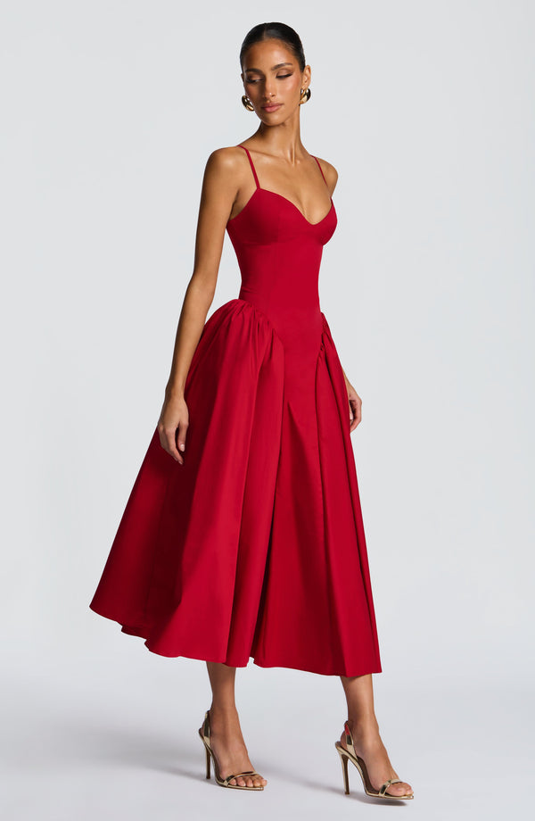 Amelie | Women's Sophisticated A-line Summer Midi Dress