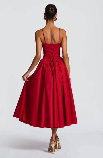 Amelie | Women's Sophisticated A-line Summer Midi Dress
