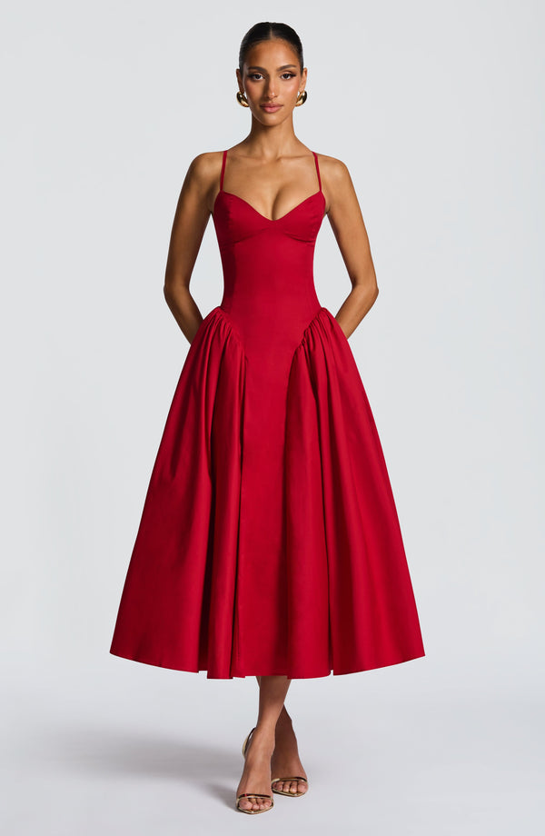 Amelie | Women's Sophisticated A-line Summer Midi Dress