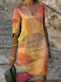 Felicity | Women's Summer Printed Sleeves Dress