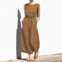 Hayley | Women's Summer Sleeveless Linen Jumpsuit