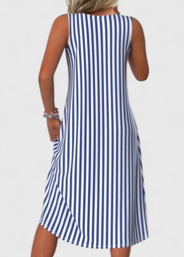 Isabella | Women's Sleeveless Elegant Striped Summer Dress