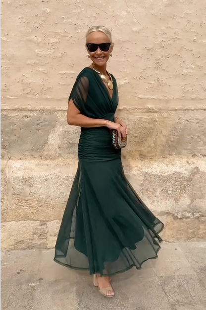 Jessica | Women's Chiffon Summer Off Shoulder Maxi Dress