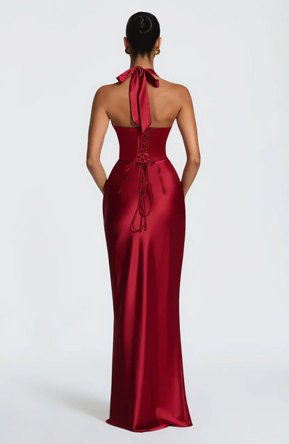 Karen | Women's Halterneck Elegant Body Con Maxi Dress