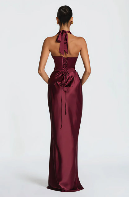 Karen | Women's Halterneck Elegant Body Con Maxi Dress