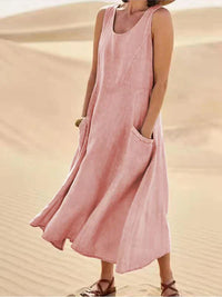 Karen | Women's Summer Linen Pockets Dress