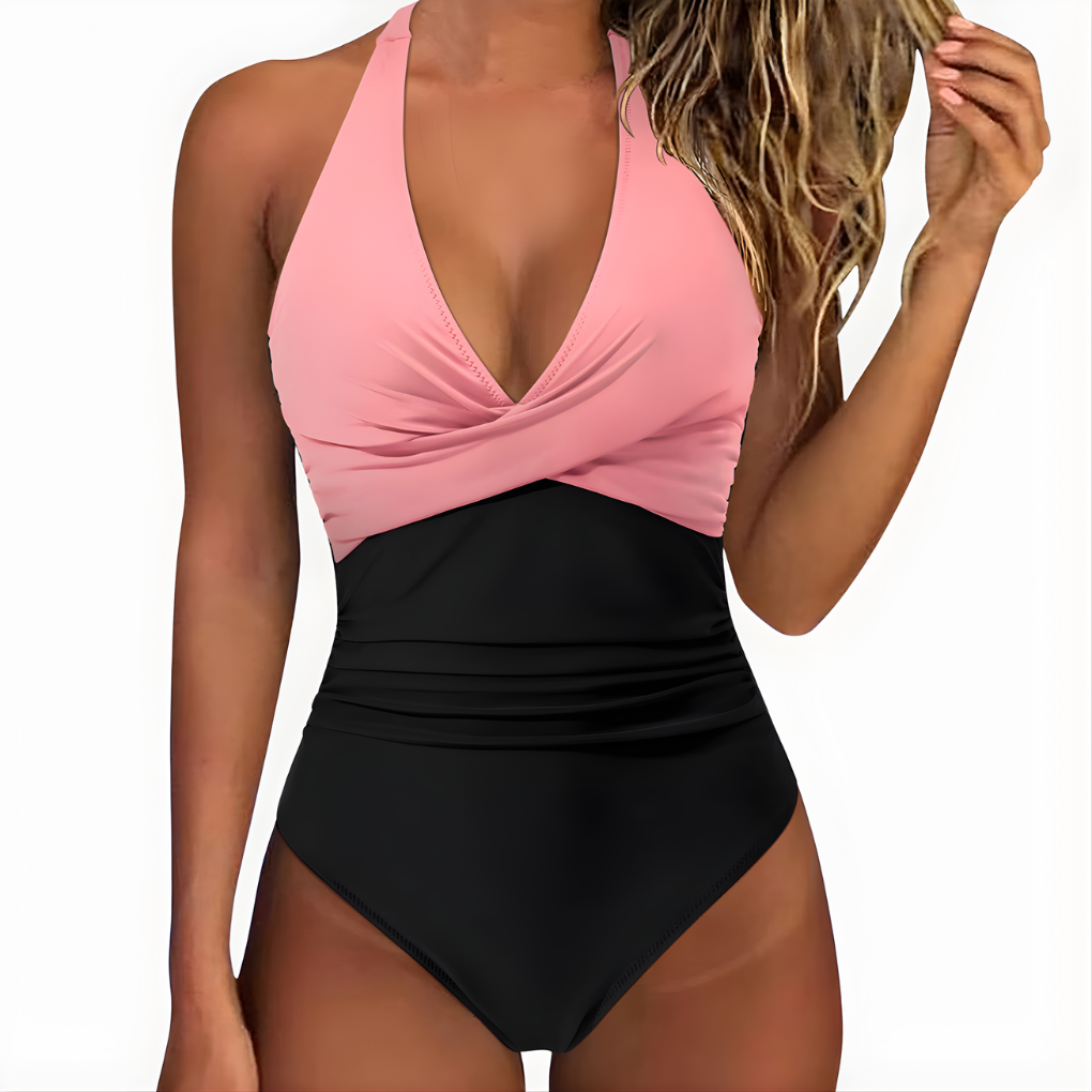 Kerry | Women's One Piece Swimsuit Swimwear Halter Ruched