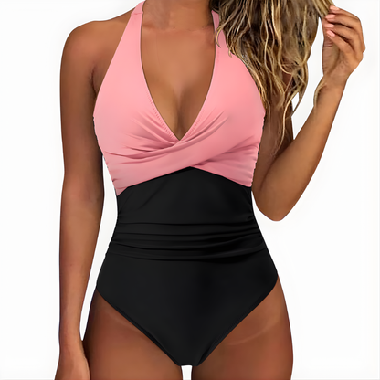 Kerry | Women's One Piece Swimsuit Swimwear Halter Ruched
