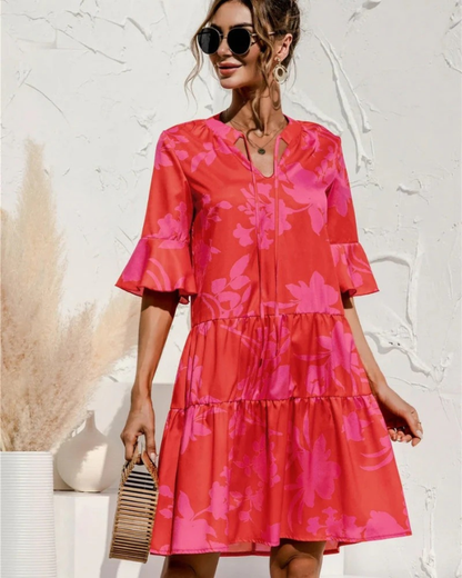 Floral Red Print