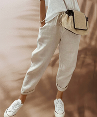 Matilda | Women's Summer Linen Cropped Pants