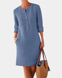 Michelle | Women's Summer Button Front Midi Dress