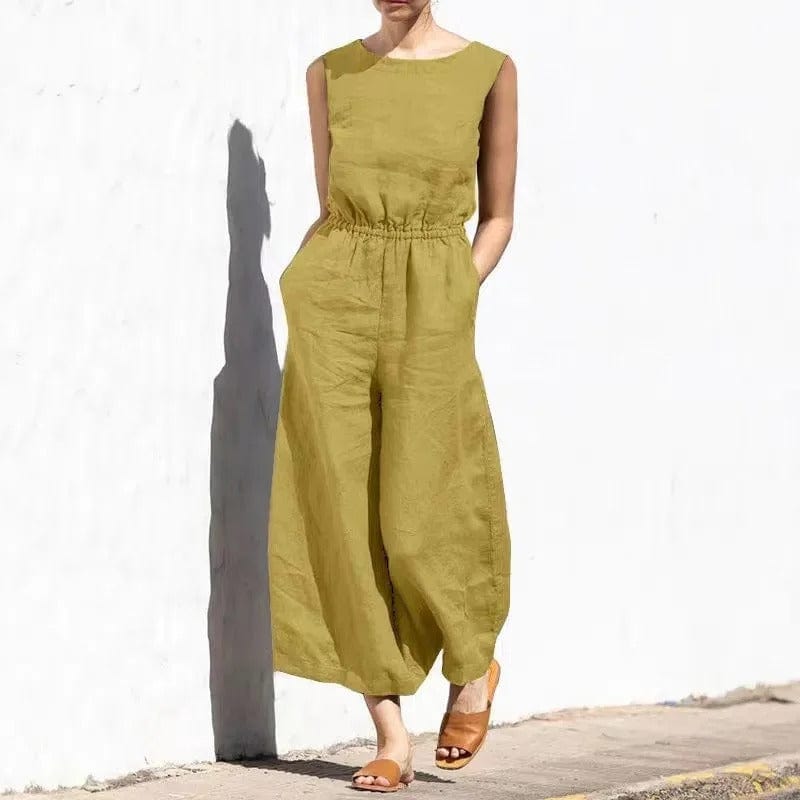 Millie | Women's Linen Sleeveless Jumpsuit Relaxed Fit