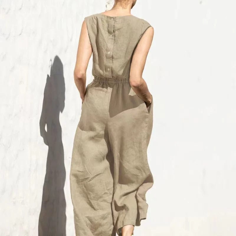 Millie | Women's Linen Sleeveless Jumpsuit Relaxed Fit
