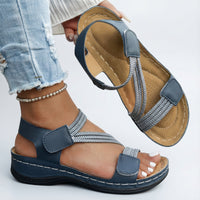 Nicola | Women's Summer Strappy Linen Sandals