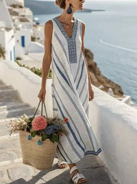 Tilly | Women's Summer V-Neck Boho Maxi Dress