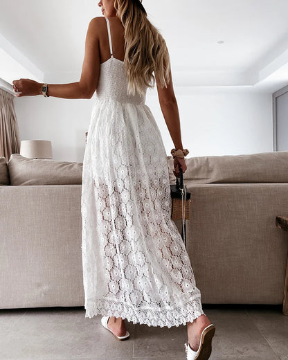 Tilly | Women's V-neck Summer Boho Maxi Dress with Shorts