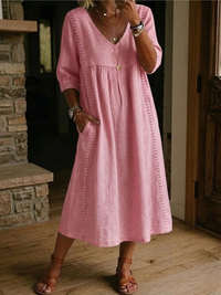 Victoria | Women's Casual Shortsleeve Midi Dress